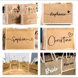 Custom jute tote bag